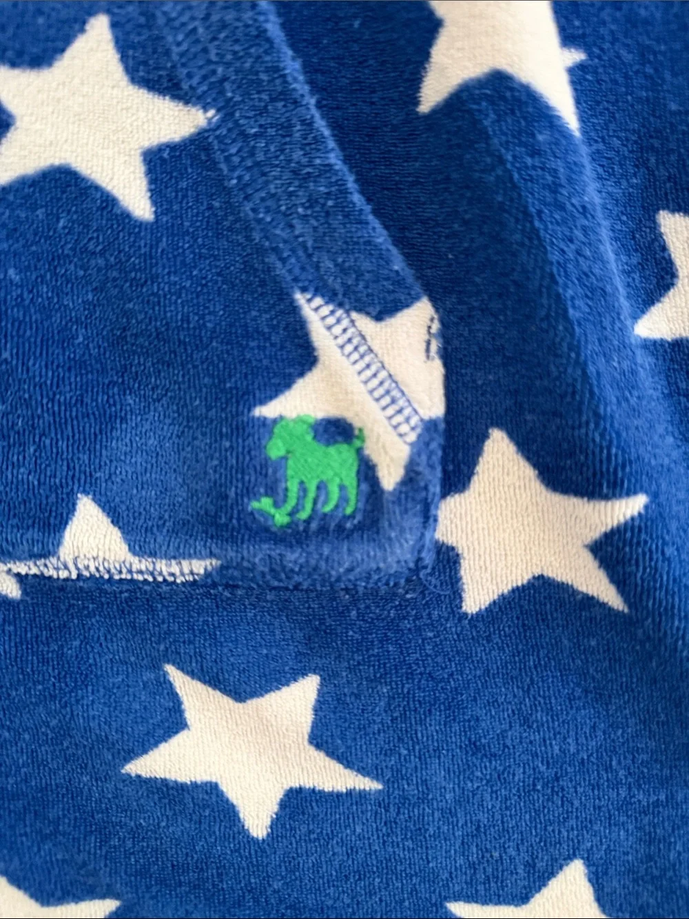 Mini Boden Blue Starred Kids Toweling Hoodie